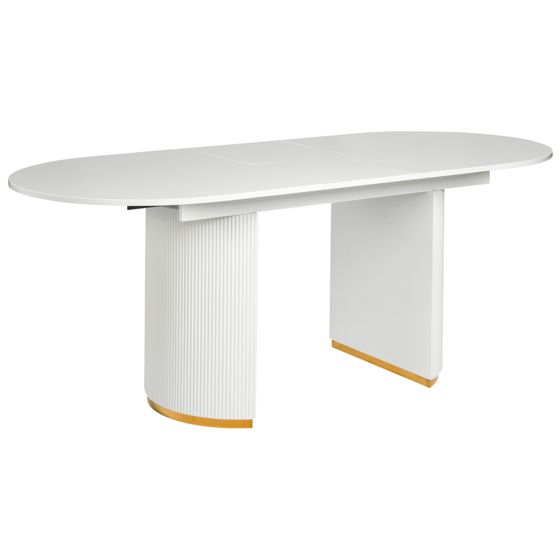 Jatkettava ruokapöytä DULVERTON Valkoinen 160/200 cm 90 cm