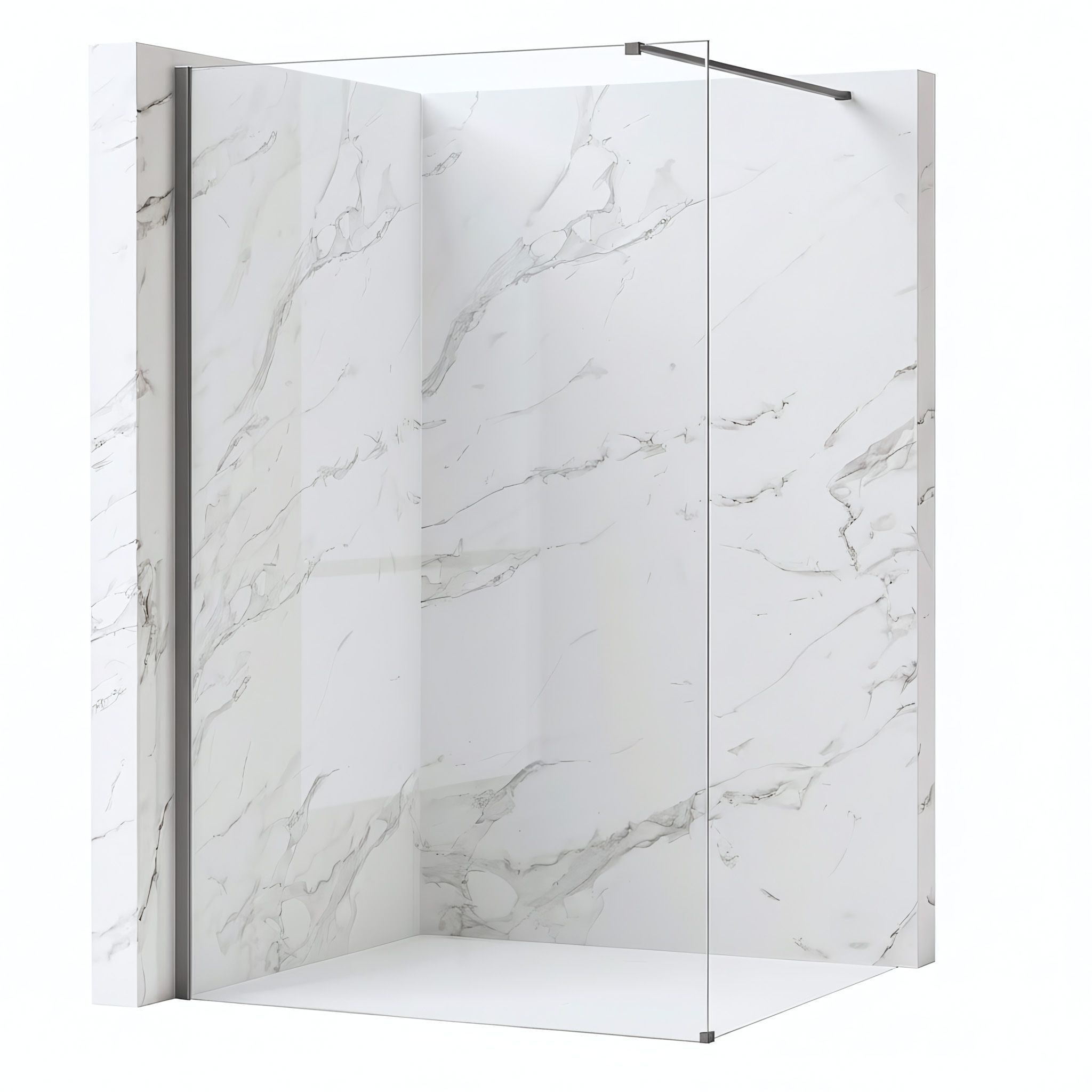REA Suihkuseinä Flexi Transparent 90 Titaani, 90X195CM