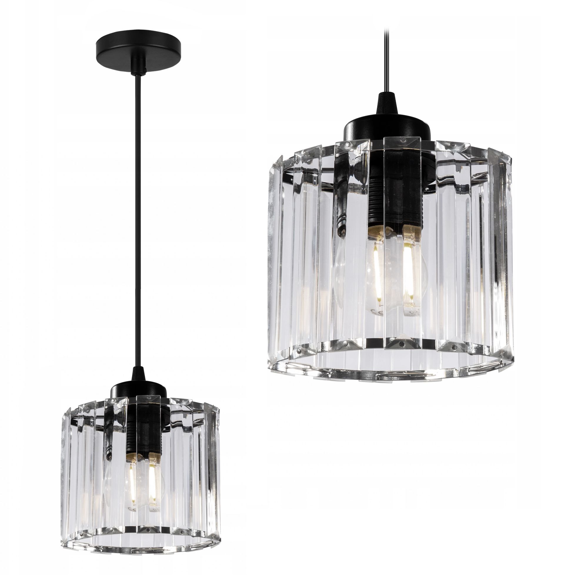 TOOLIGHT riippuva kattovalaisin APP511-1CP musta, 102x13x12cm