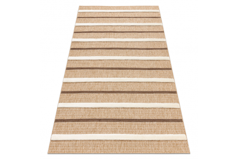 SPARK 0686A beige / kerma matto - Linjat, sisal, rakenne 80x150 cm