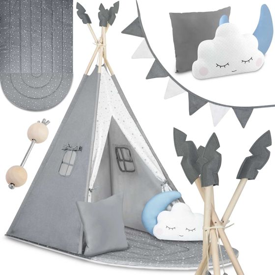 Nukido NK-406 lasten teepee-teltta - harmaa