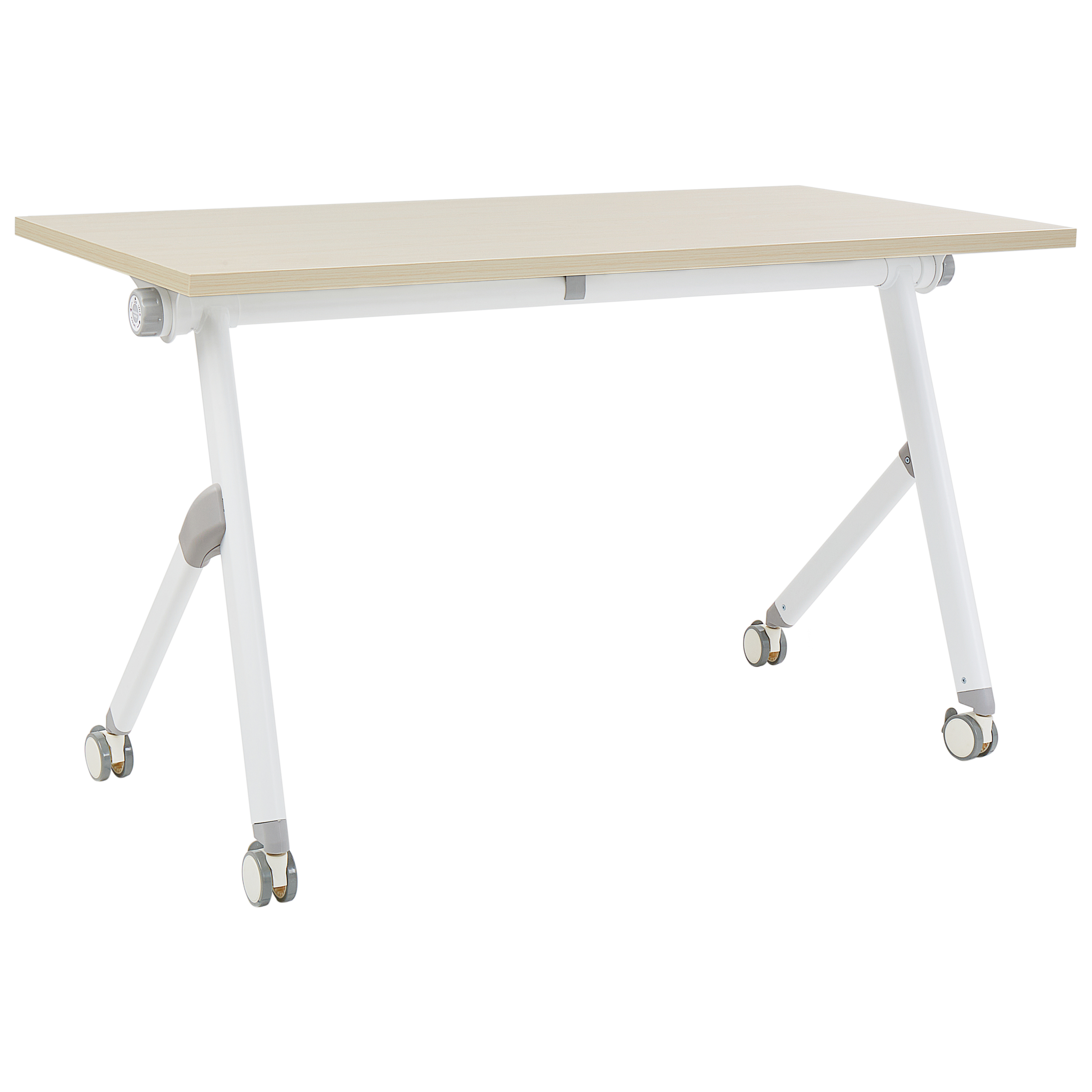 Taitettava työpöytä BENDI Vaaleanruskea 120 cm 60 cm pyörillä