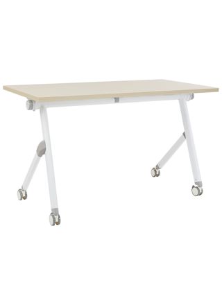 Taitettava työpöytä BENDI Vaaleanruskea 120 cm 60 cm pyörillä
