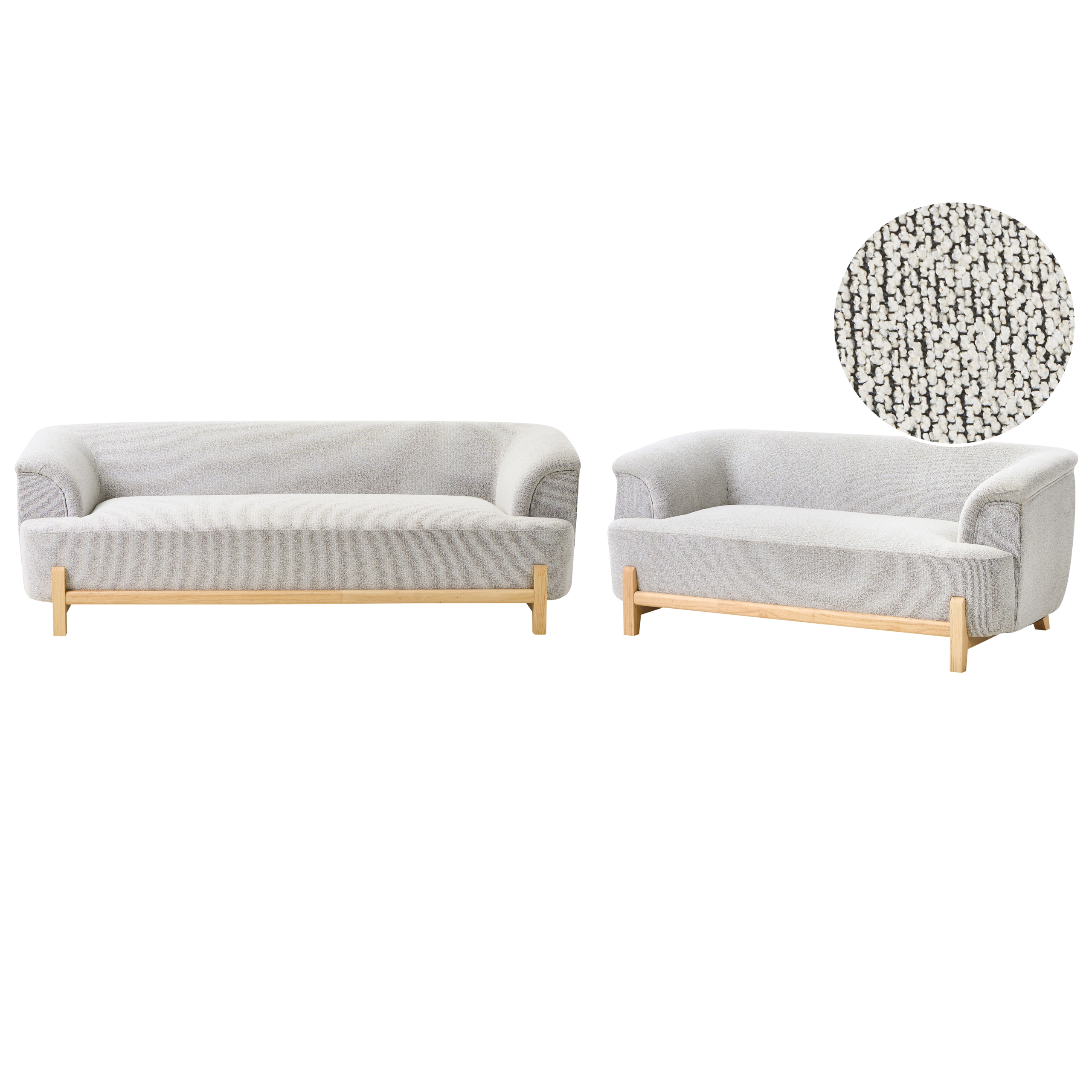 Sohvaryhmä 5-istuttava ALNOR kangas Vaaleanharmaa