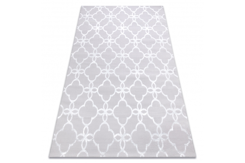 Matto MEFE moderni 8504 Apila, kukkia - harmaa / valkoinen 80x150 cm