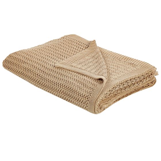 Päiväpeitto ILEN puuvilla 150 x 200 cm Vaaleanruskea