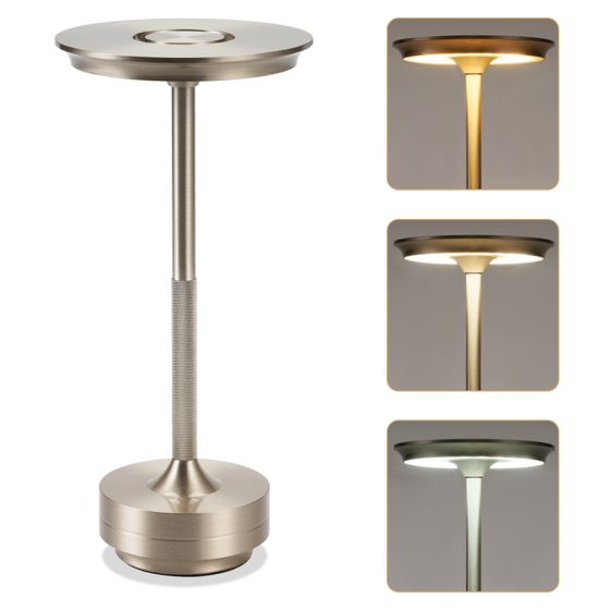 NETTLIFE Langaton paristokäyttöinen yöpöytävalaisin - Himmennettävä kosketus-LED-pöytävalaisin USB-ladattavalla akulla