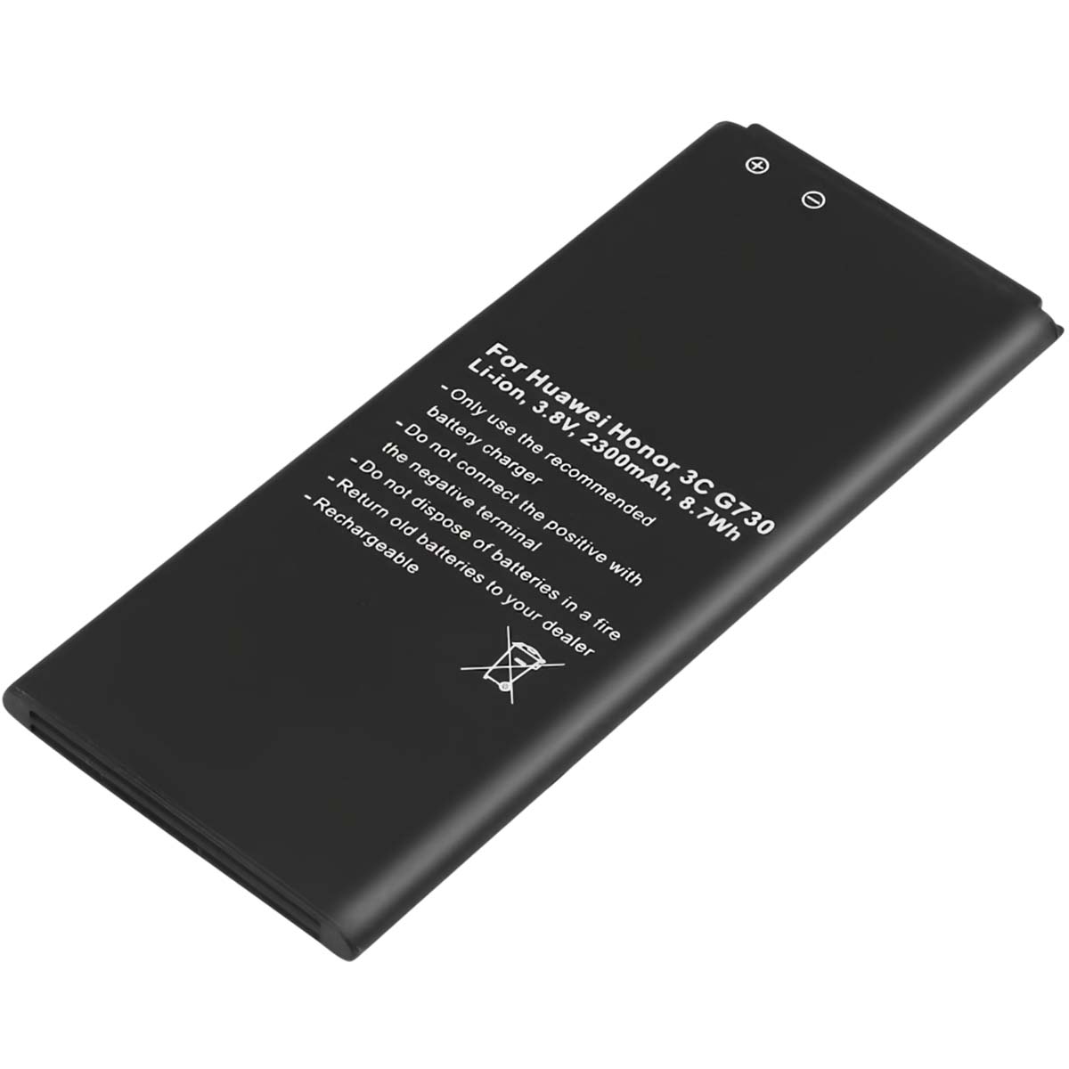 Akku Huawei Ascend G730:lle, Li-ion 3,8V 2300mAh 8,7Wh