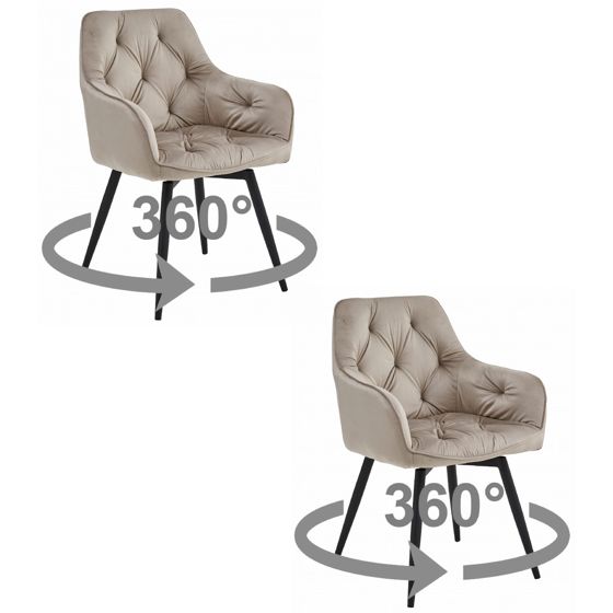 JORK360 tuoli - tummanbeige sametti / mustat jalat x 2