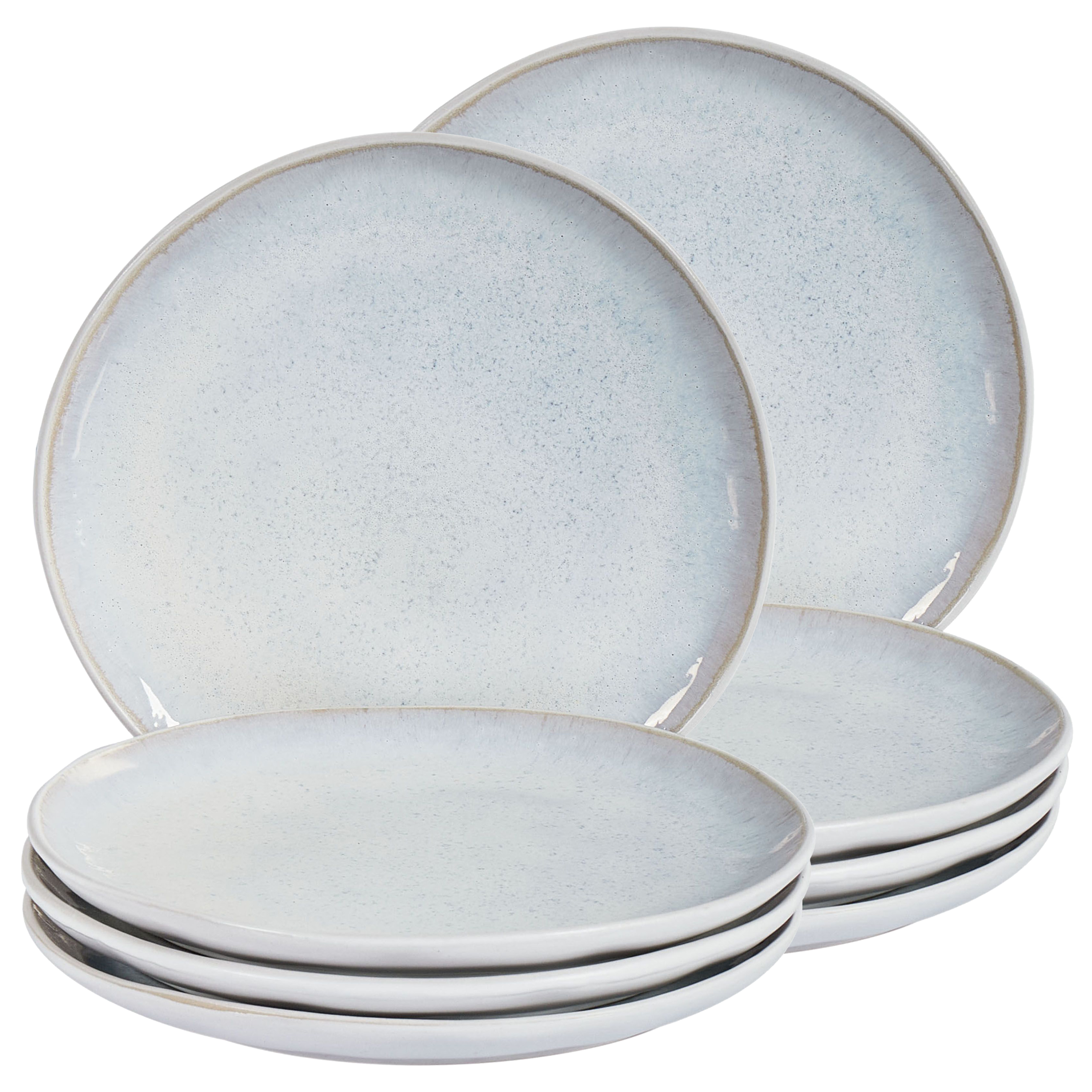 Sivulautassetti 8 kpl SESAME kivitavara Vaaleanharmaa