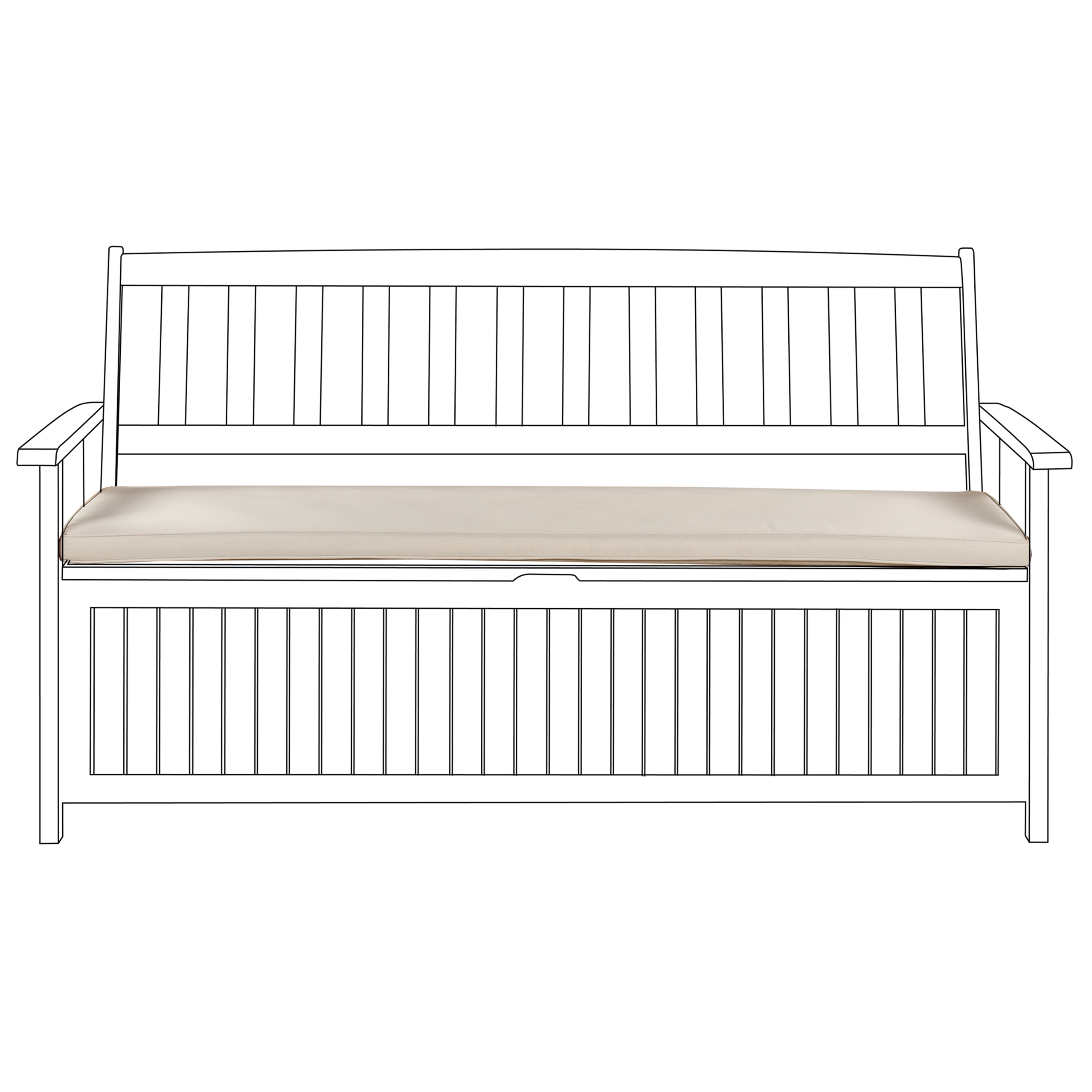 Puutarhapenkin pehmuste SOVANA  Ruskeanharmaa