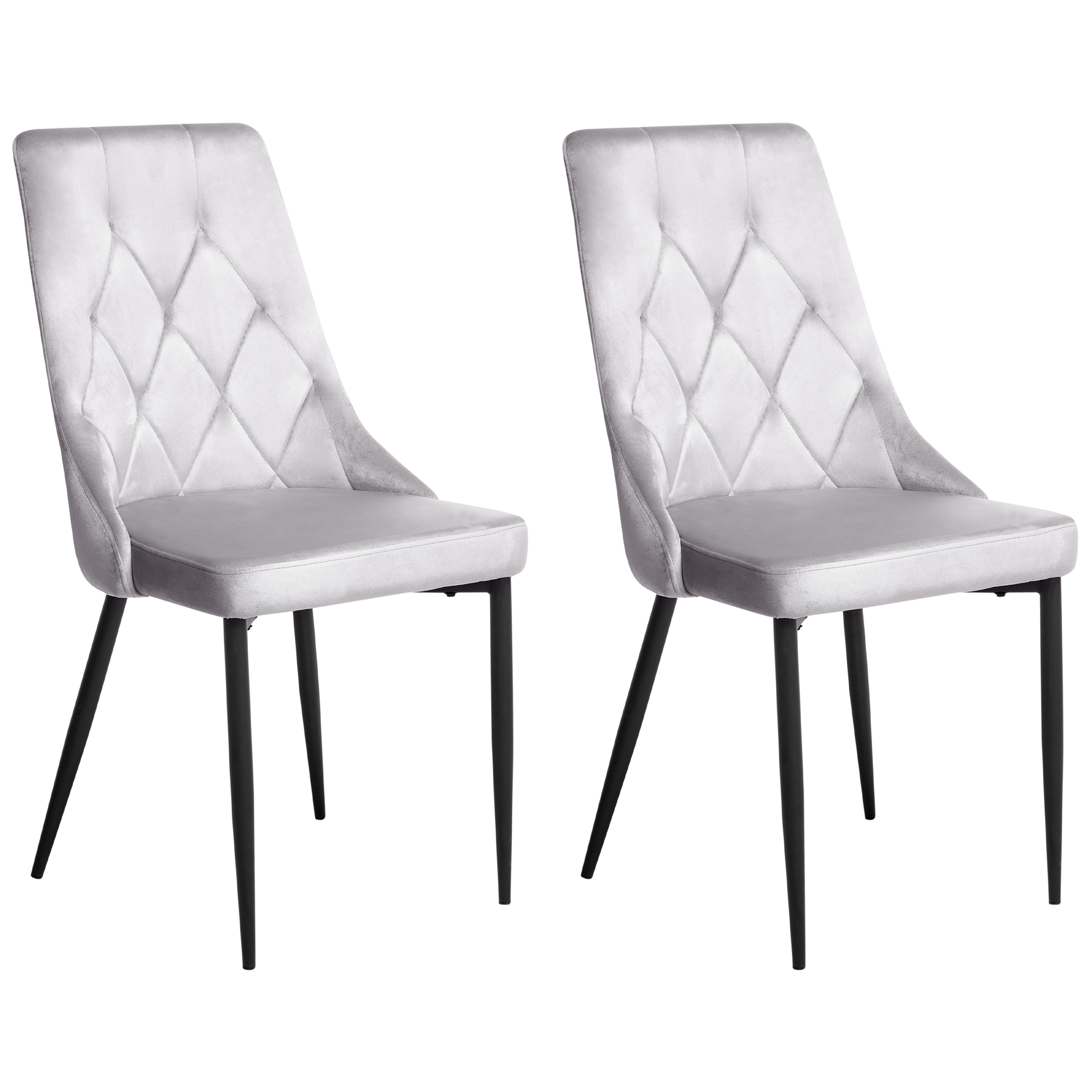 Ruokatuolisetti 2 kpl AVENIR sametti Vaaleanharmaa