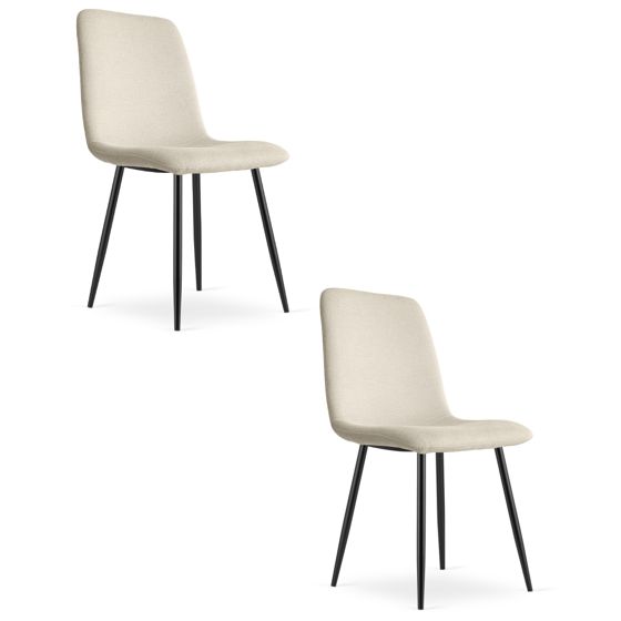 RIFT verhoiltu tuoli, beige, mustat jalat (2 kpl)