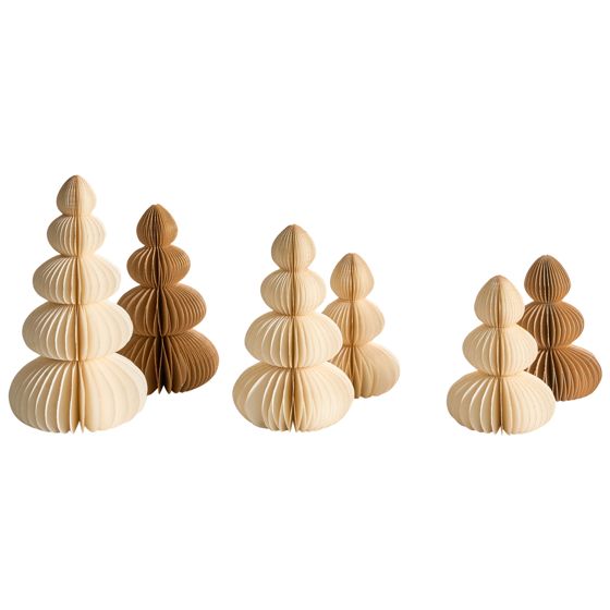 Joulukoristesetti 6 kpl RANELVA 14/19/25 cm Joulukuusi Ruskea/beige