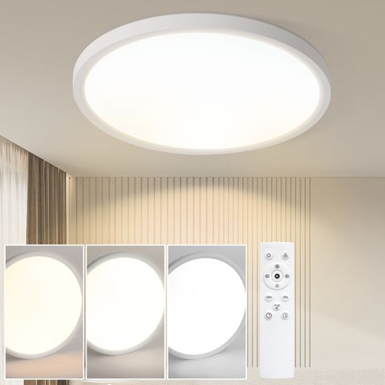 NETTLIFEKattovalaisin, Litteä, LED - kattovalaisin - Ø30cm Kylpyhuoneen, lamppu Keittiön, lamppu, Himmennettävä, PyöreäValkoinen, 24W