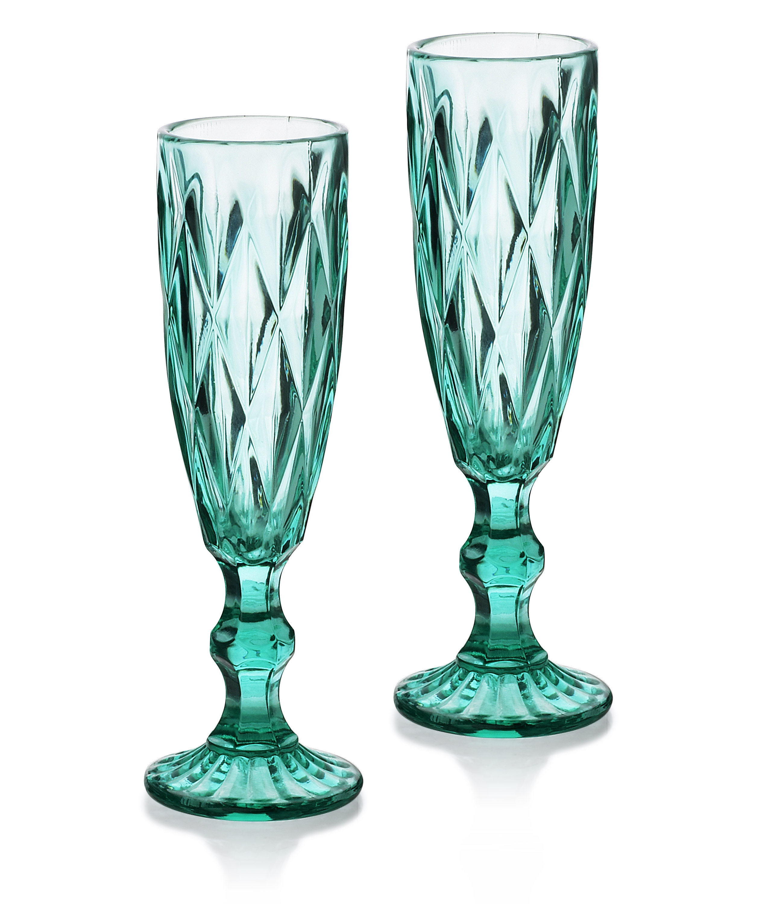 Samppanjalasi Lasi ELISE TURQUISE 180ml/20cm Turkoosi 6 kpl