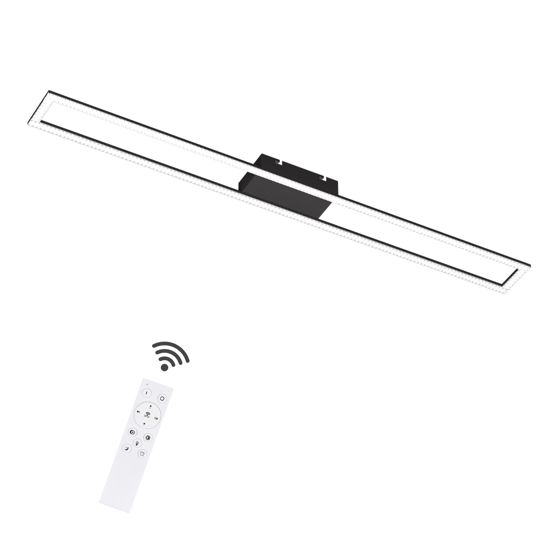 NETTLIFE LED - kattovalaisin, makuuhuoneeseen, 40W, himmennettäväKaukosäätimellä, 108cm, moderni, olohuoneen, lamppu, musta
