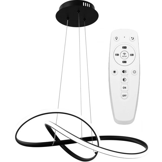 TOOLIGHT riippuva kattovalaisin APP395-CP musta, 14,5x55x90cm