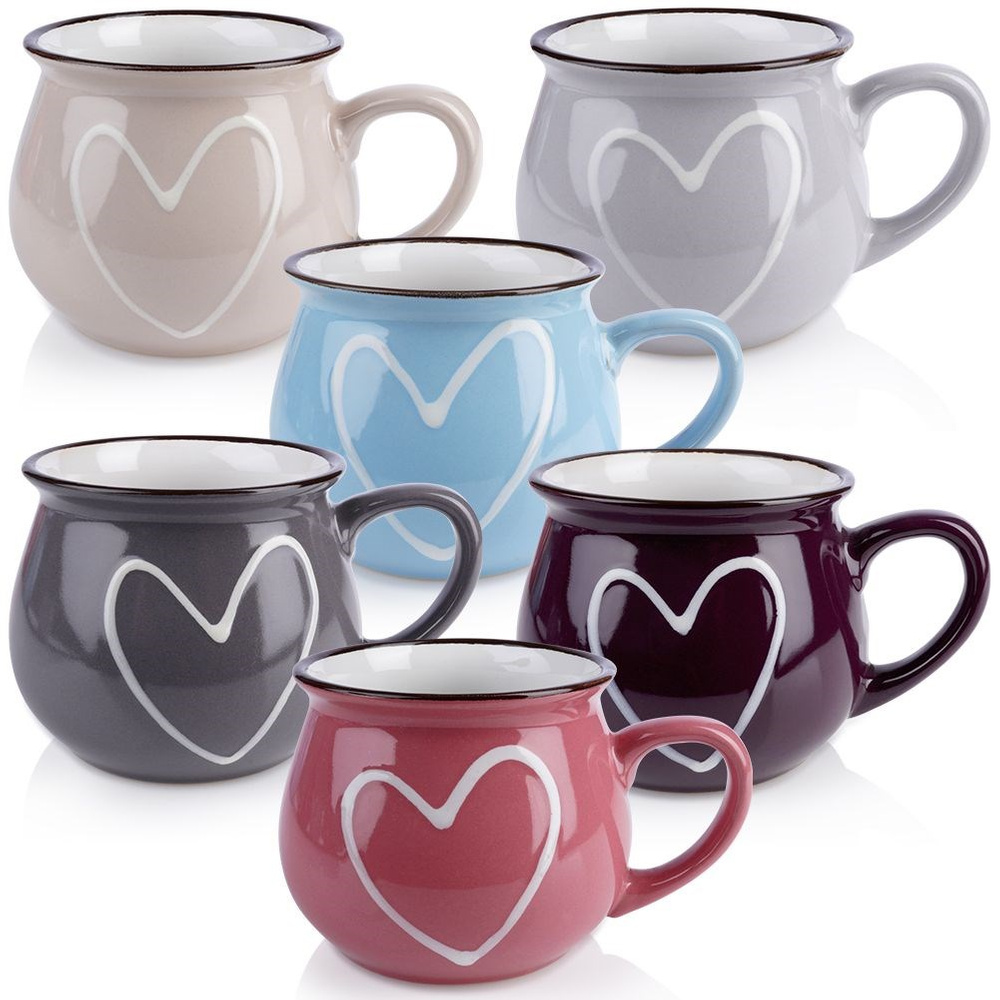 Keraamiset mukit 320 ml 6 kpl.