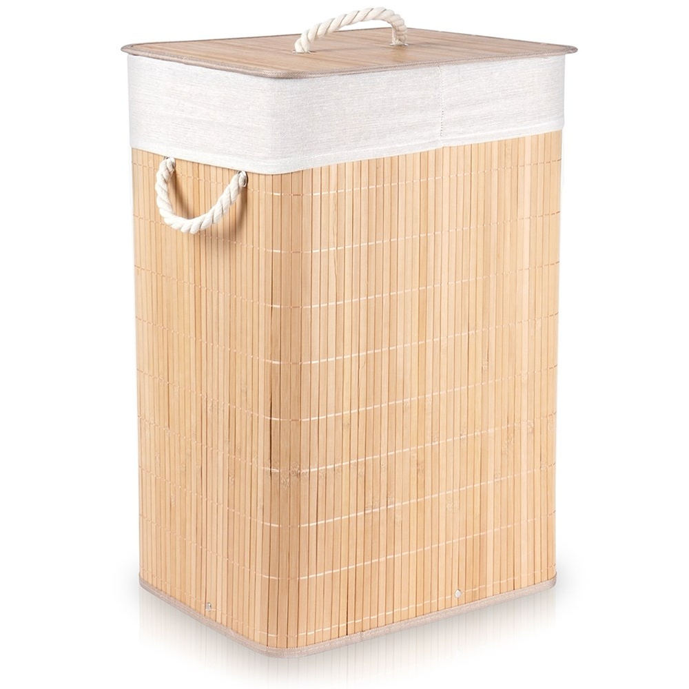 Vapaasti seisova pyykkikori Vilde 70 l, beige