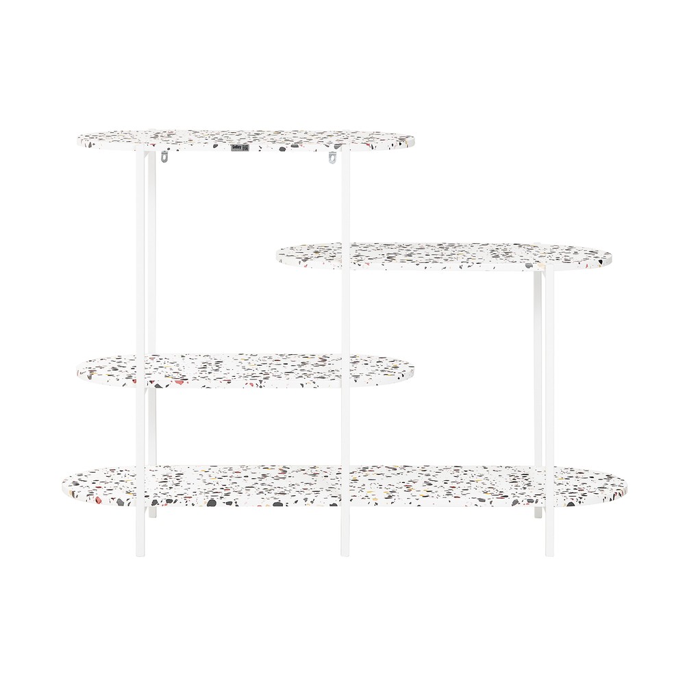 SoBuy Relief-pöytä vitriinikaappi senkistä puukuitulevystä valkoinen 66x40x90 cm FSB89-W