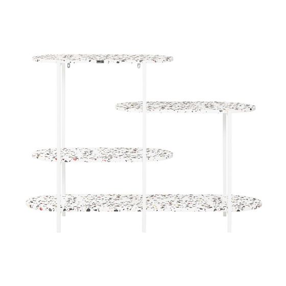 SoBuy Relief-pöytä vitriinikaappi senkistä puukuitulevystä valkoinen 66x40x90 cm FSB89-W