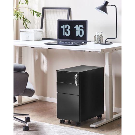 Säilytysyksikkö BOLSENA II metalli Musta