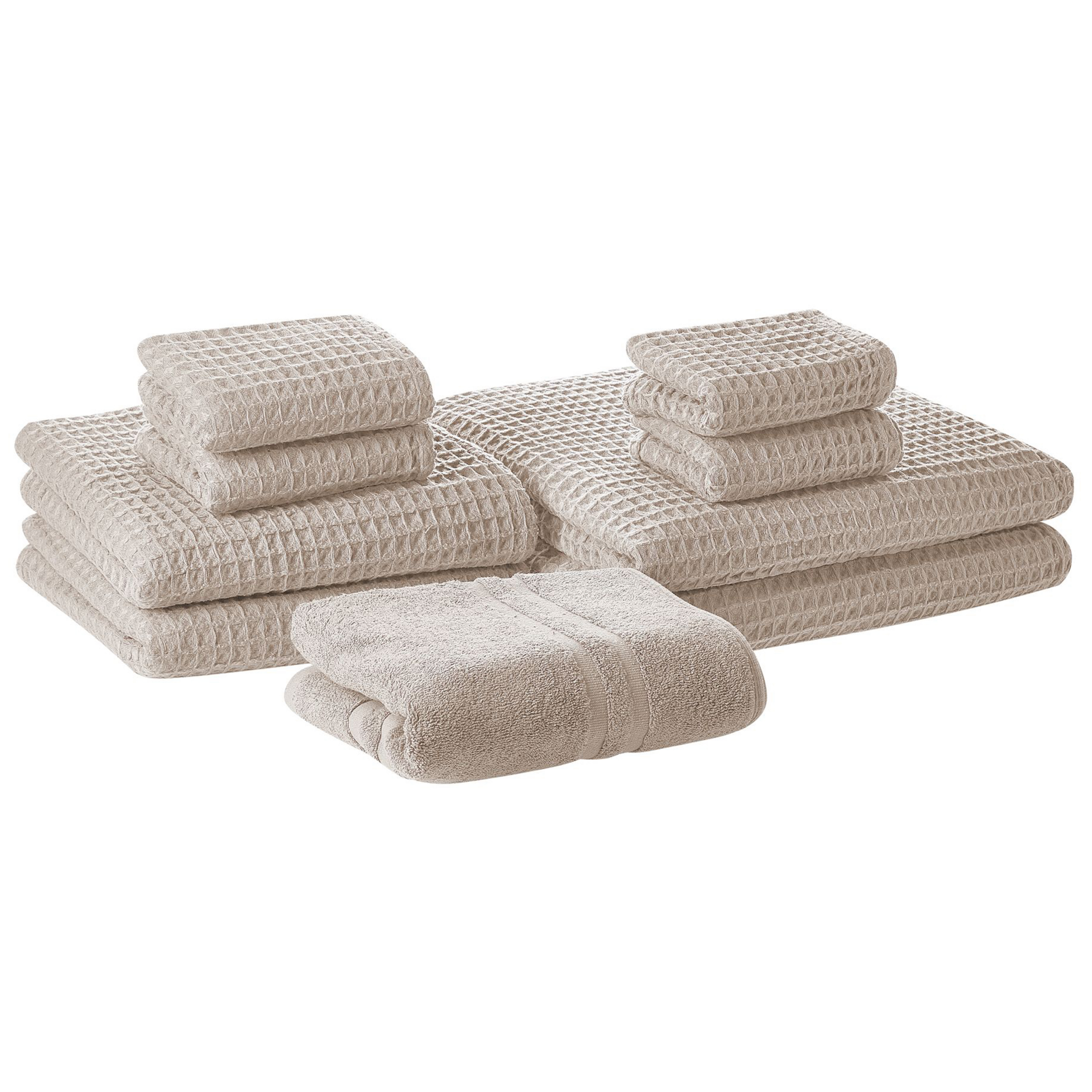 Pyyhesetti 9 kpl AREORA Puuvilla Beige