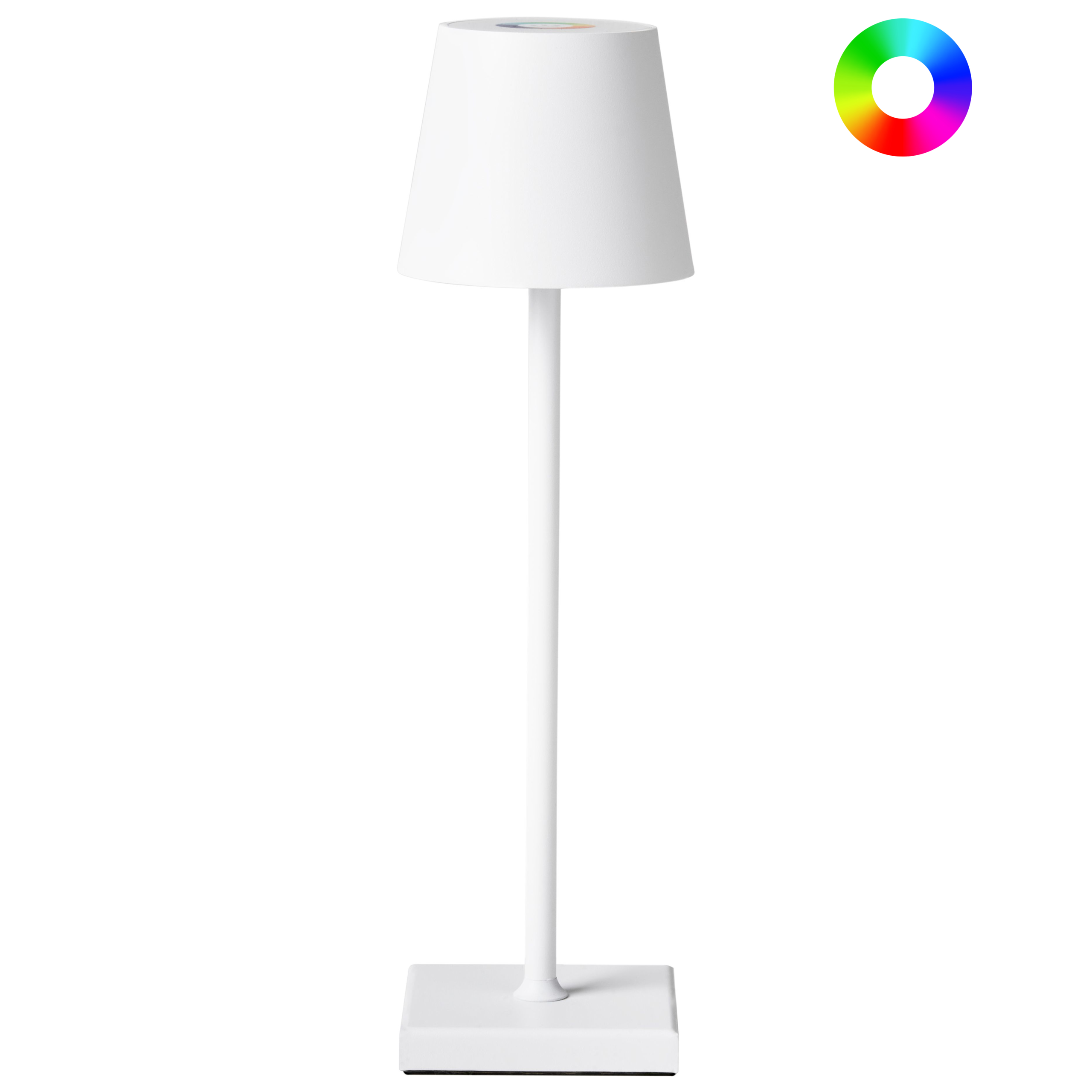 Langaton LED-pöytävalaisin VALIRA metalli Valkoinen