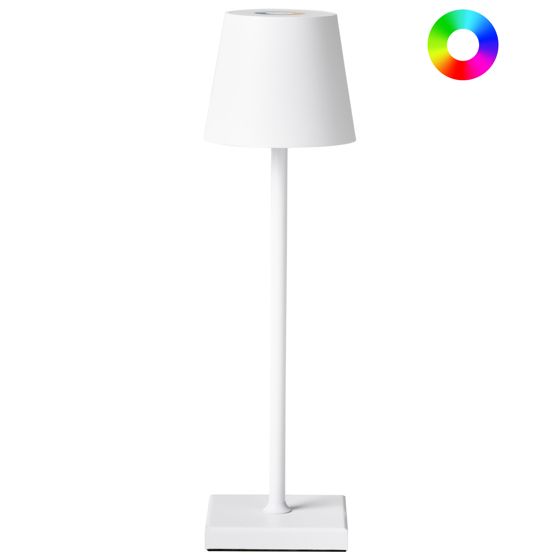 Langaton LED-pöytävalaisin VALIRA metalli Valkoinen