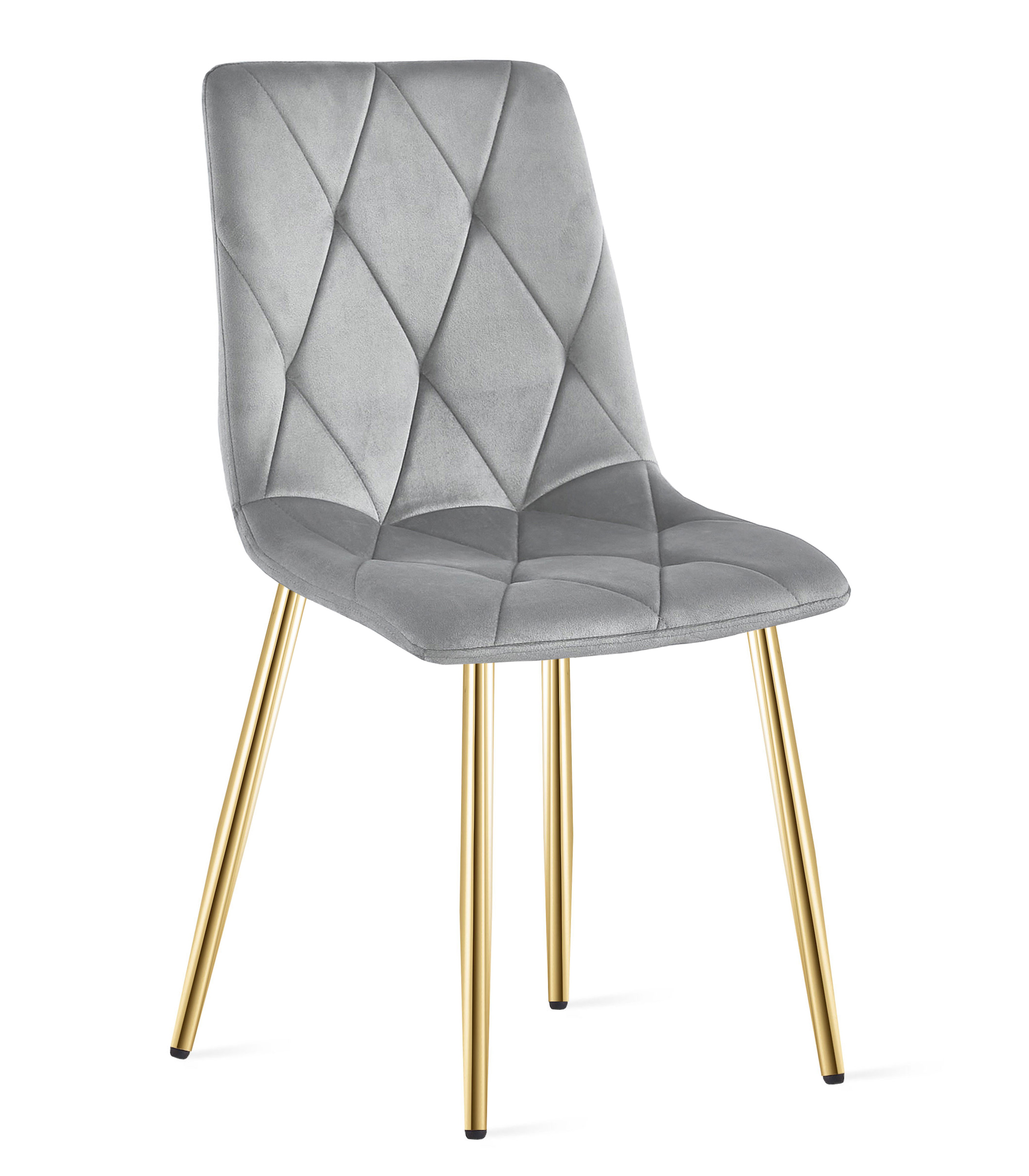 LIBRA-tuoli, vaaleanharmaa sametti, kultaiset jalat (1 kpl)