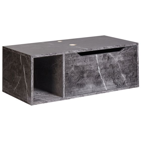 Seinäallaskaappi CASCAVEL 80 cm Musta marmorikuvio