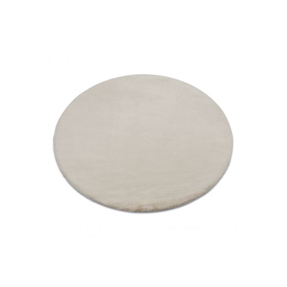 Matto BUNNY pyöreä beige Jäljitelmä kanin turkista pyöreä 100 cm