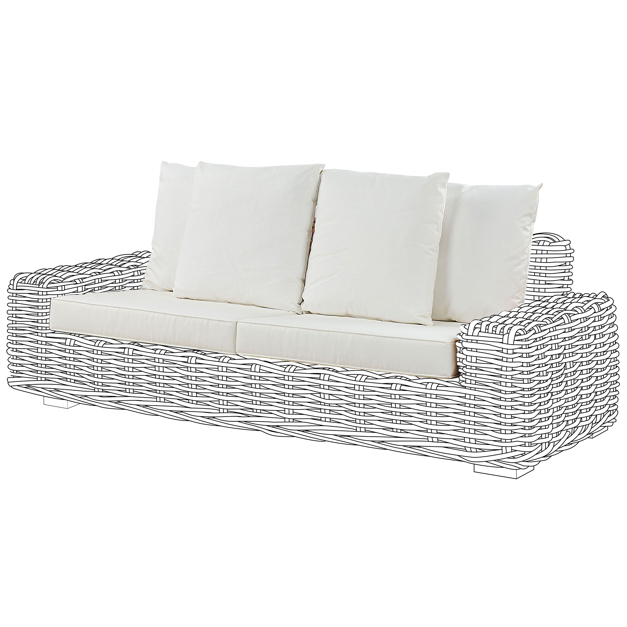 Ulkotyynyjen päällissetti FORLI Valkoinen