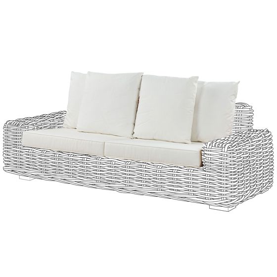 Ulkotyynyjen päällissetti FORLI Valkoinen