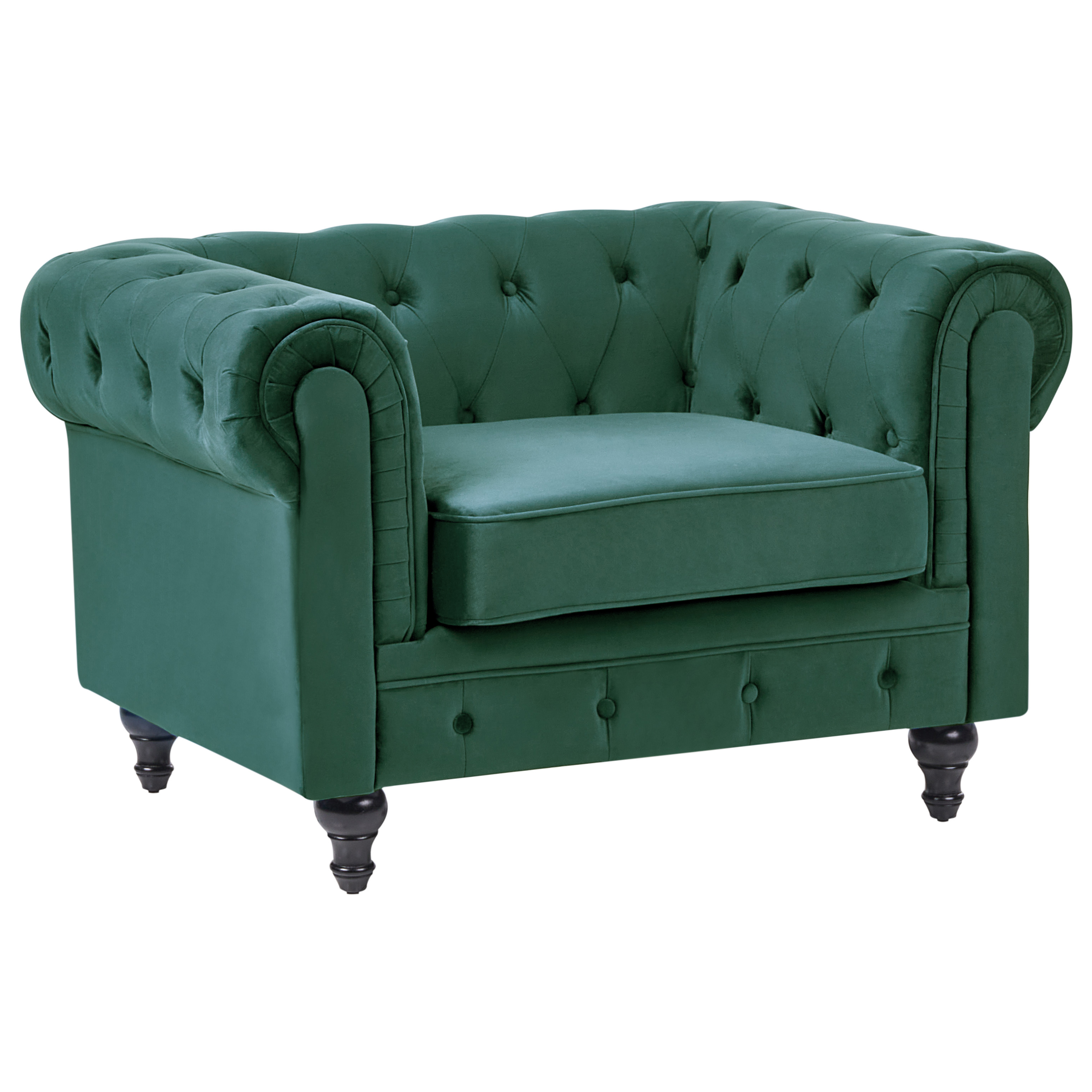 Nojatuoli CHESTERFIELD Sametti Vihreä