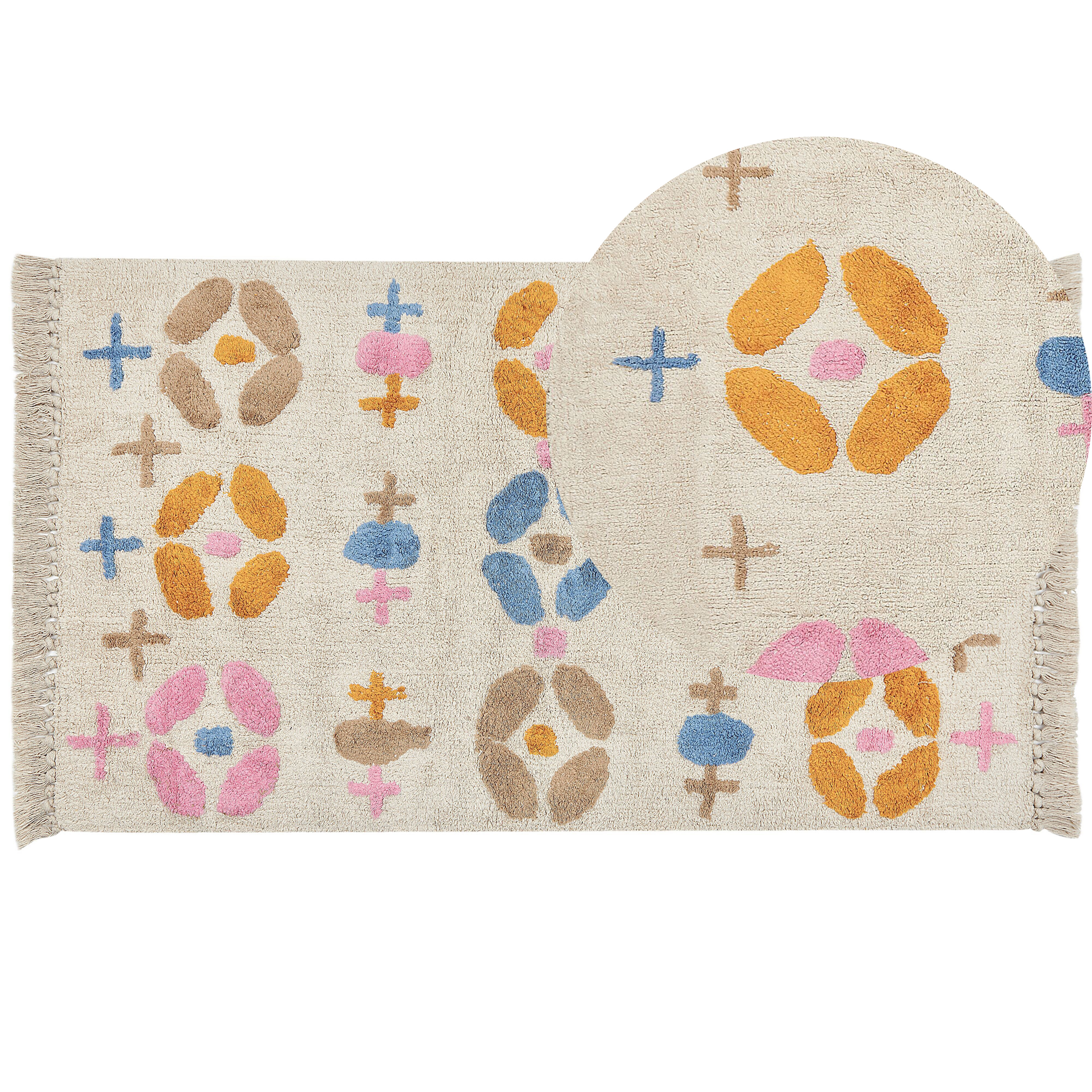 Lastenhuoneen matto DARAN Monivärinen 80 x 150 cm puuvilla