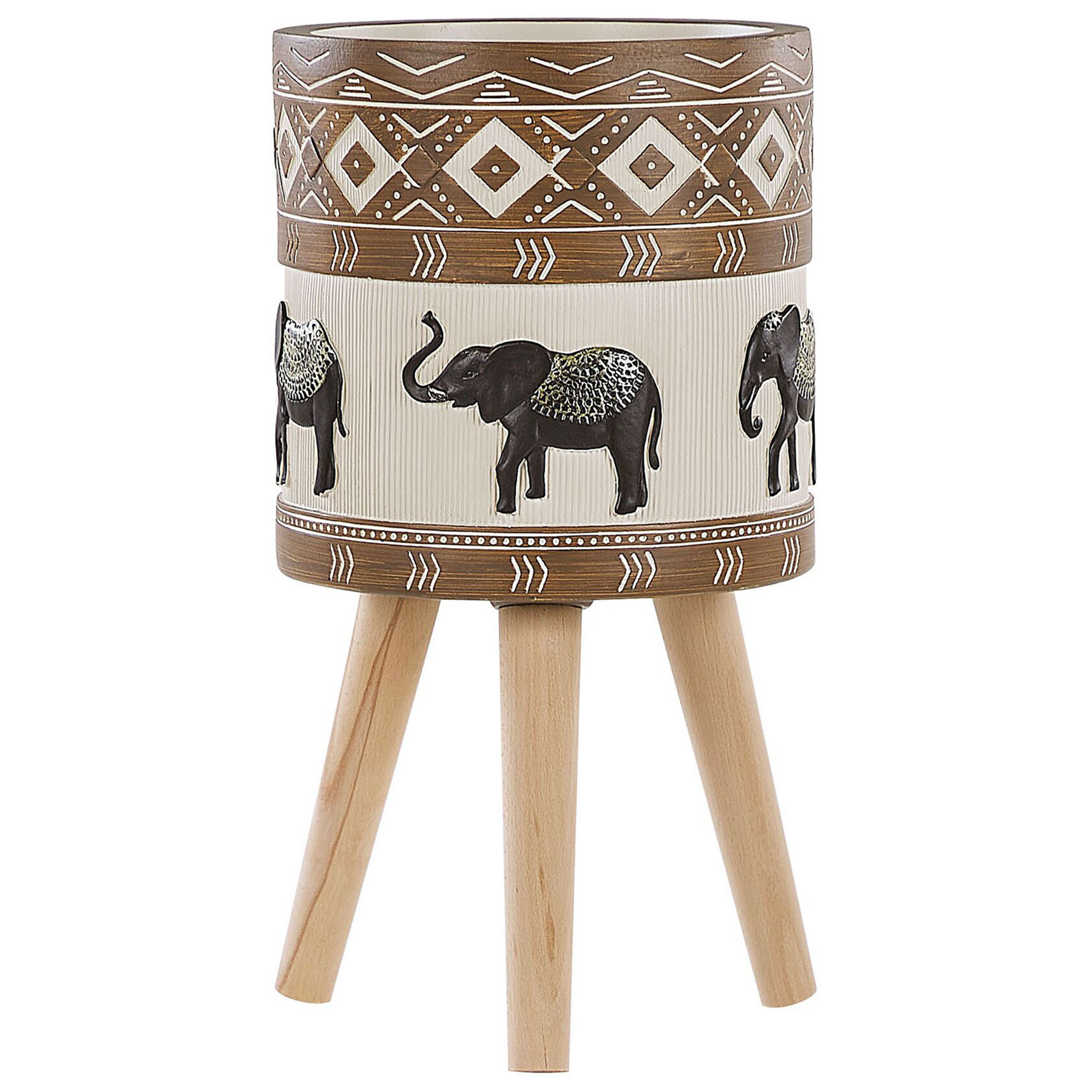 Korotettu kukkaruukku ACHILIO 30 cm Tummanruskea