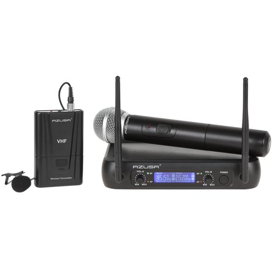 Azusa WR-358LD VHF-mikrofoni kahdella mikrofonilla + klipsillä