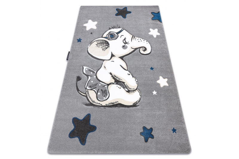 Matto PETIT ELEPHANT NORSU TÄHDET harmaa 140x190 cm
