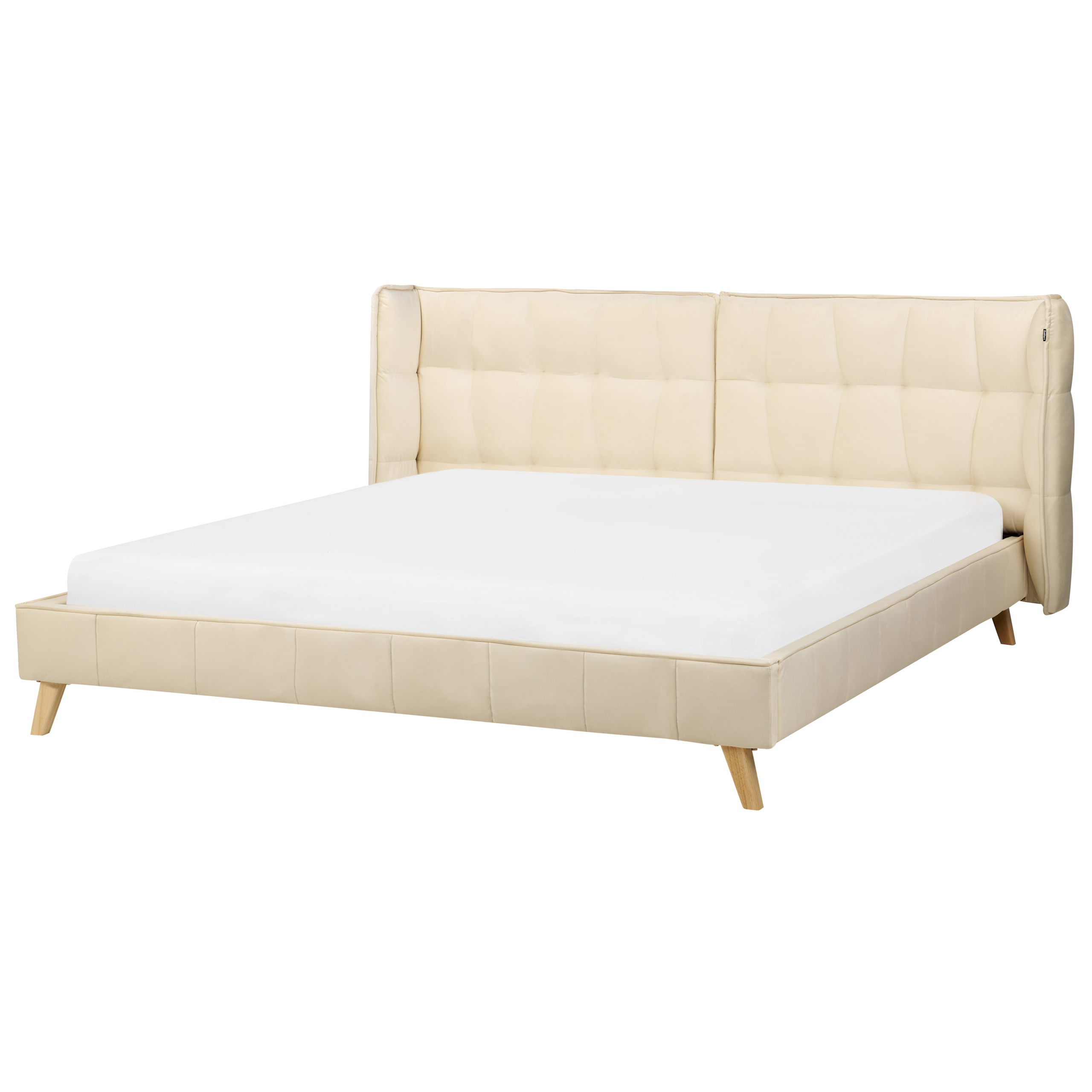 Sänky Sametti SENLIS 180 x 200 cm Beige