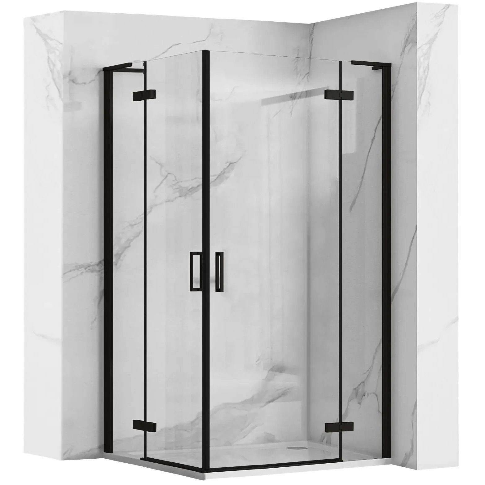 REA Suihkukaappi HUGO 80x100 musta, 80X100X200, 5CM