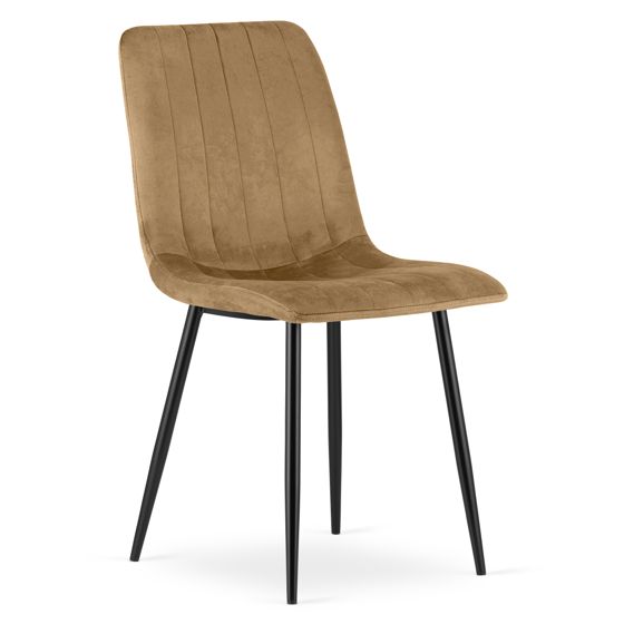 LAVA-tuoli, ruskea sametti, mustat jalat (1 kpl)