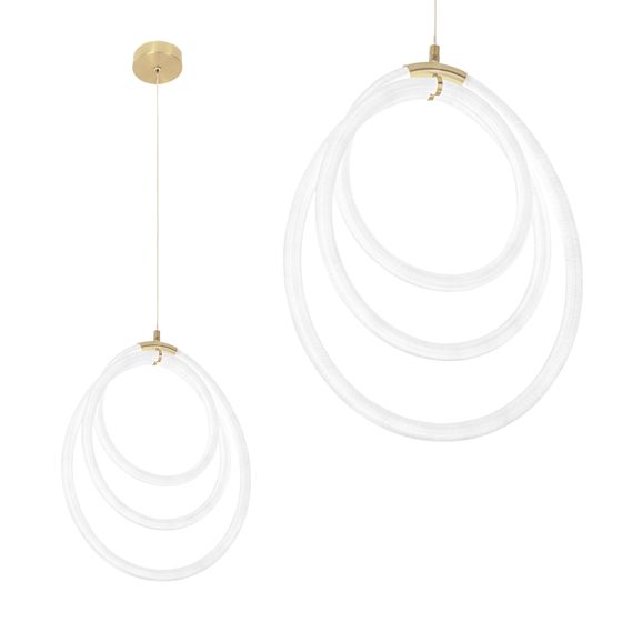 TOOLIGHT riippuva kattovalaisin LED G016-CP kulta, 44x38x44cm