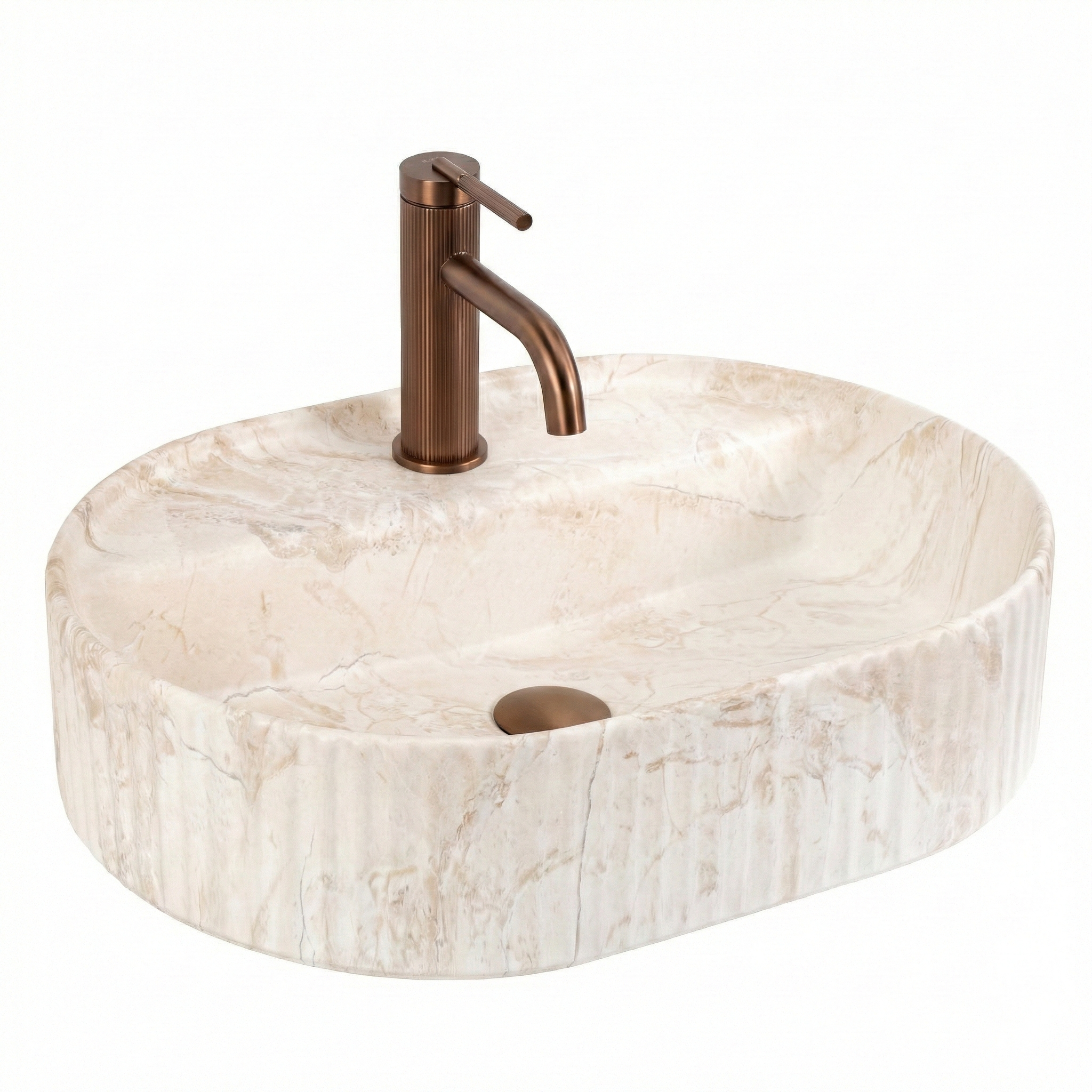 REA Tasolle Asennettava Pesuallas Marcela 50 Saturn Beige, 50X36X13, 5Cm