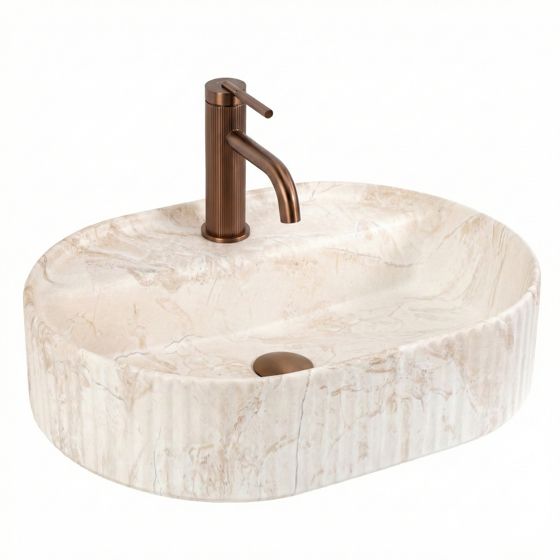 REA Tasolle Asennettava Pesuallas Marcela 50 Saturn Beige, 50X36X13, 5Cm
