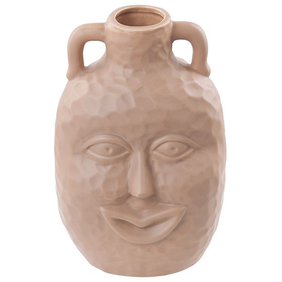 Kukkamaljakko VERIA 26 cm Keramiikka Beige
