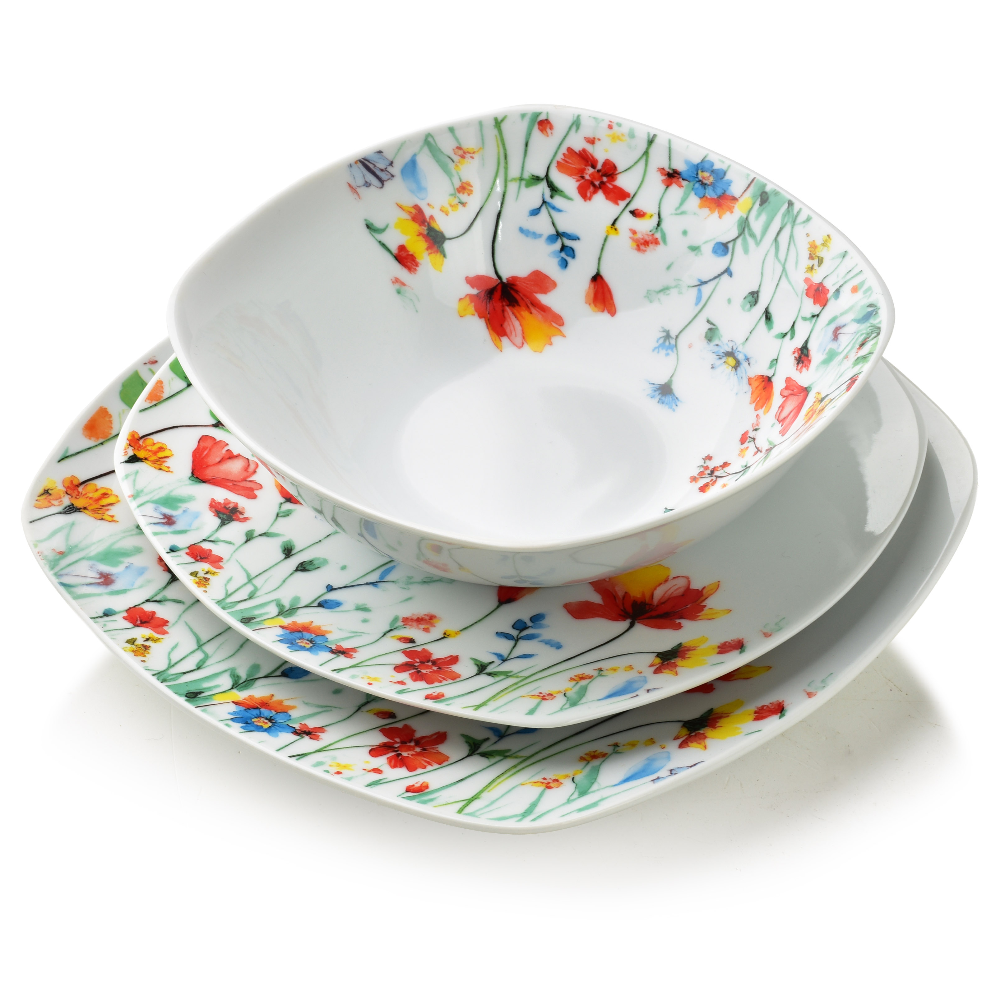 Astiasto posliini AFFEKDESIGN LEA SMOOTH 16,5/19,5/22cm valkoinen 18 osaa