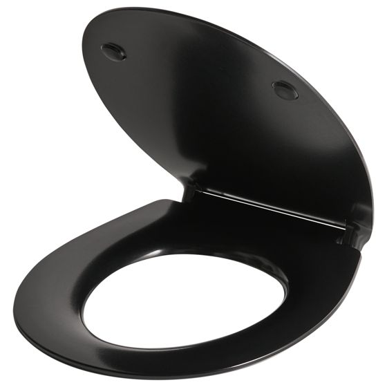 WC-istuinkansi PUTUMAYO kapea pehmeästi sulkeutuva duroplast Musta