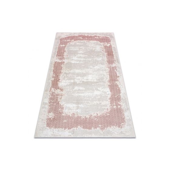 Matto CORE A004 varjostettu - rakenteellinen, kaksi kerrosta fleeceä, beige / vaaleanpunainen 180x270 cm